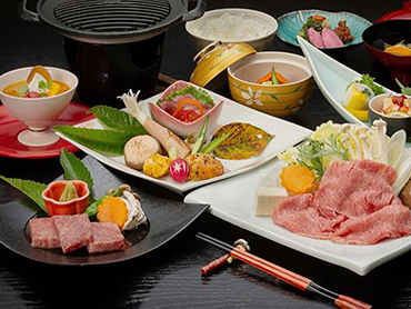 イメージ:【アップグレード】迷ったらコレ♪米沢牛・肉三昧膳コース☆米沢牛メインが2品選べる~夕朝食半個室~《公式HPからのご予約が12%お得!》